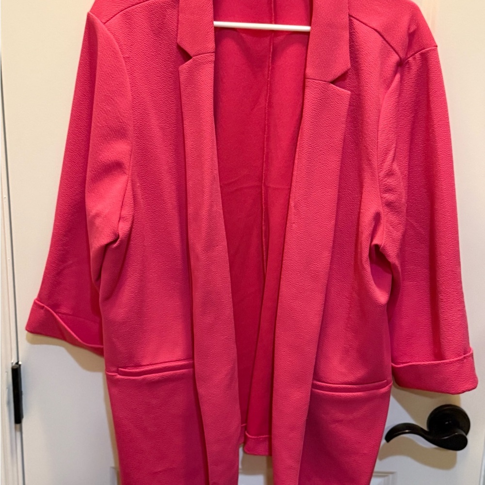 Maurices Hot Pink Open Front Blazer